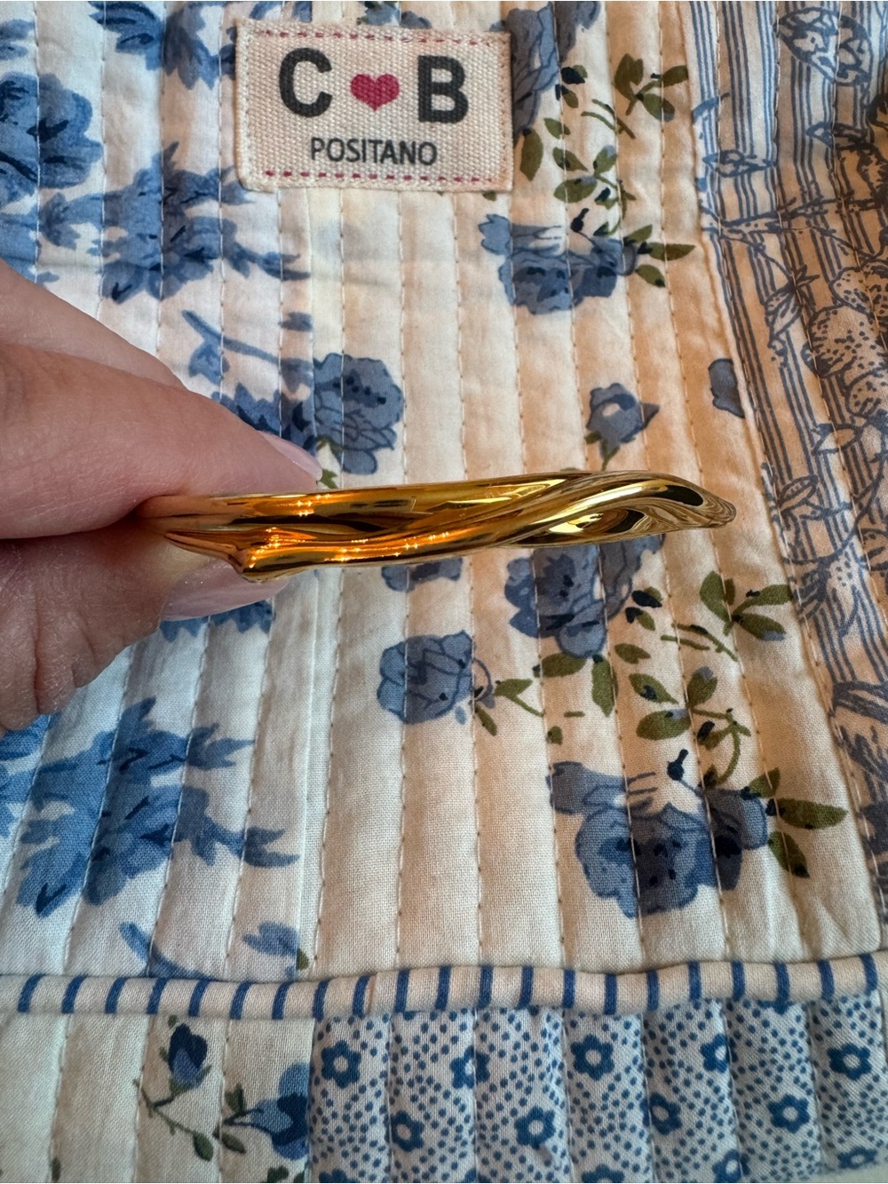 Jenny Bird Gold Twisted Bangle - Picture 7 of 9